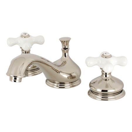 Kingston Brass KS1166PX 8" Widespread Bathroom Faucet, Polished Nickel KS1166PX